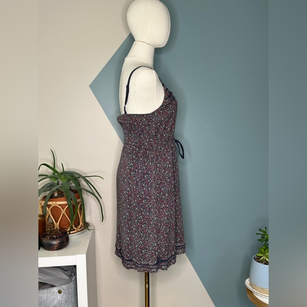 Mossimo Supply Co. Floral Sundress Navy Cotton Adjustable Strap Cottagecore S - Picture 4 of 12